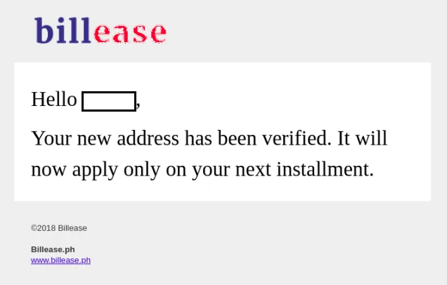 Changing Your Registered BillEase Address and Payday Now Made Easier!