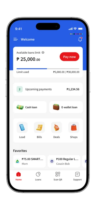 Billease app home screen
