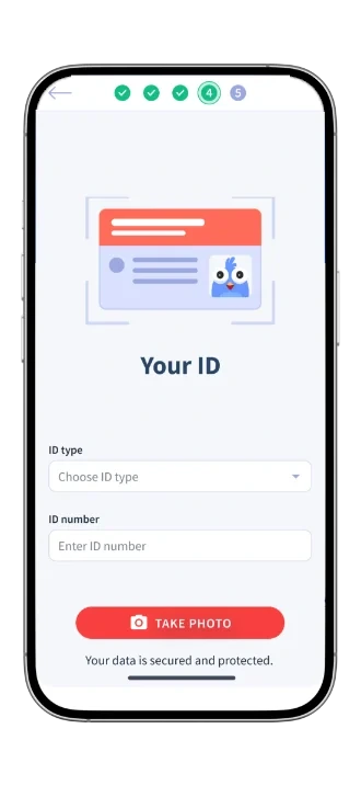 Billease sign up: scan your ID